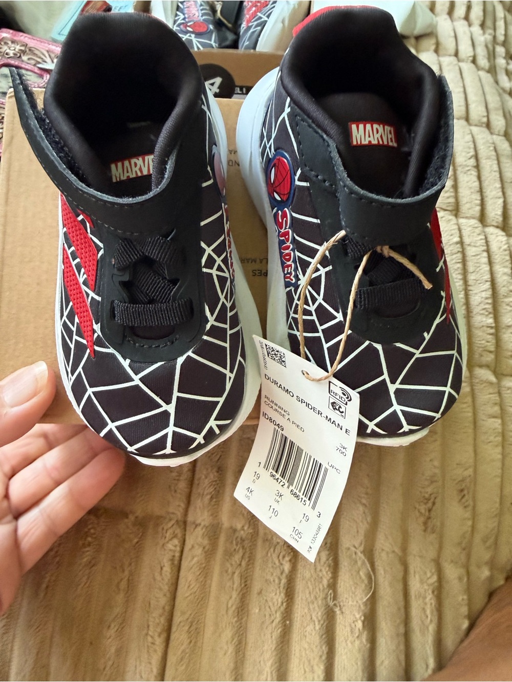 Marvel Spider-Man Kids Black White & Red Spiderweb Sneakers